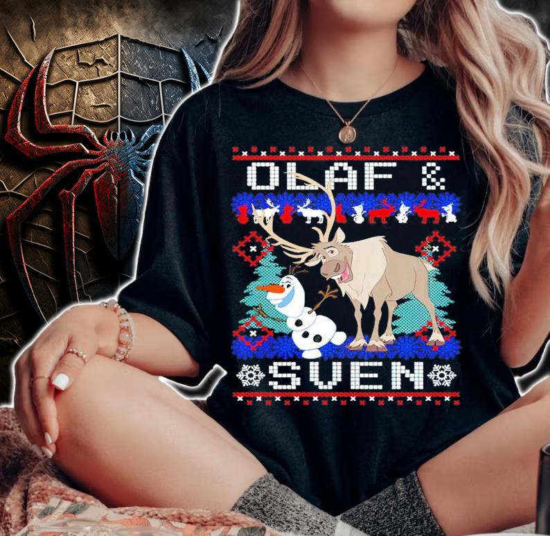 Disney Frozen Olaf And Sven Ugly Christmas Shirt