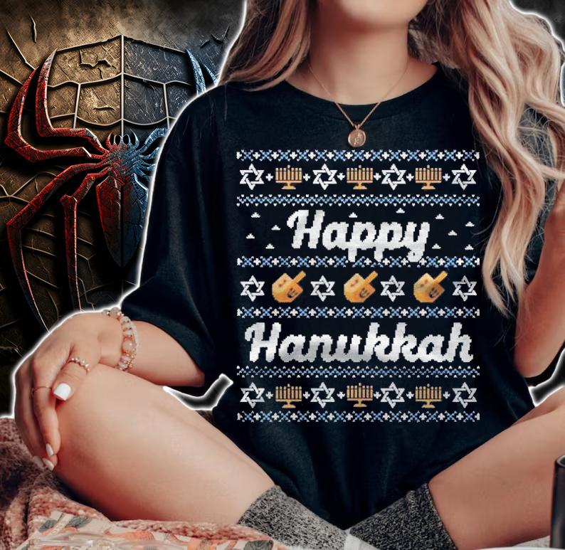 Funny Ugly Hanukkah Sweater Cute Happy Jewish Shirt woman shirt