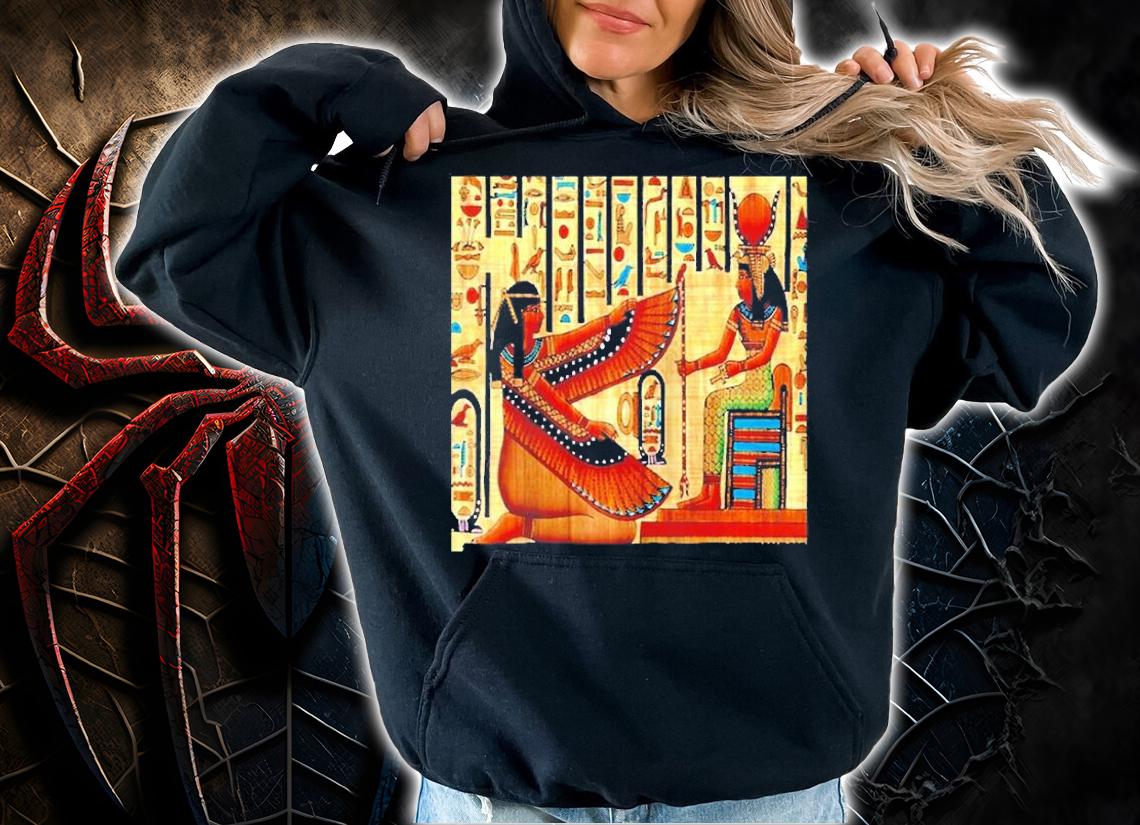 Goddess Isis Ancient Kemet Egyptian Royalty Pharaoh Raglan Baseball Tee T-Shirt hoodie