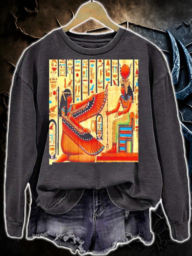 Goddess Isis Ancient Kemet Egyptian Royalty Pharaoh Raglan Baseball Tee T-Shirt sweatshirt