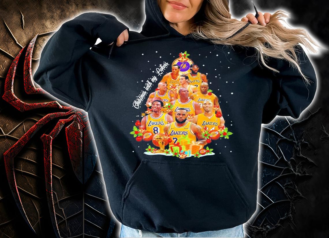 Los Angeles Lakers Christmas With My Lakers Christmas Tree Shirt hoodie