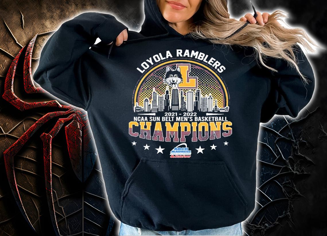 Loyola Ramblers 2021 2022 NCAA Missouri Valley Men's Basketball Champions T-Shirt hoodie