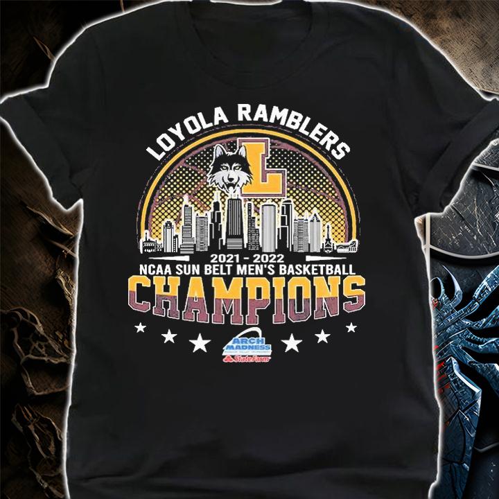 Loyola Ramblers 2021 2022 NCAA Missouri Valley Men's Basketball Champions T-Shirt shirt