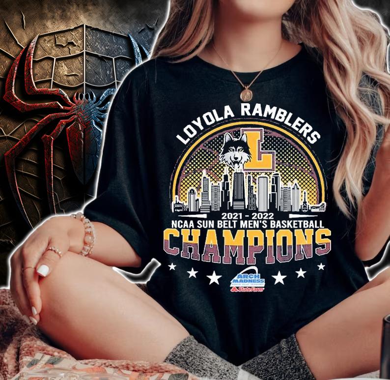 Loyola Ramblers 2021 2022 NCAA Missouri Valley Men's Basketball Champions T-Shirt woman shirt