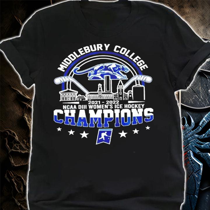 Middlebury College NCAA DIII Women's Ice Hockey Champions 2021-2022 Shirt