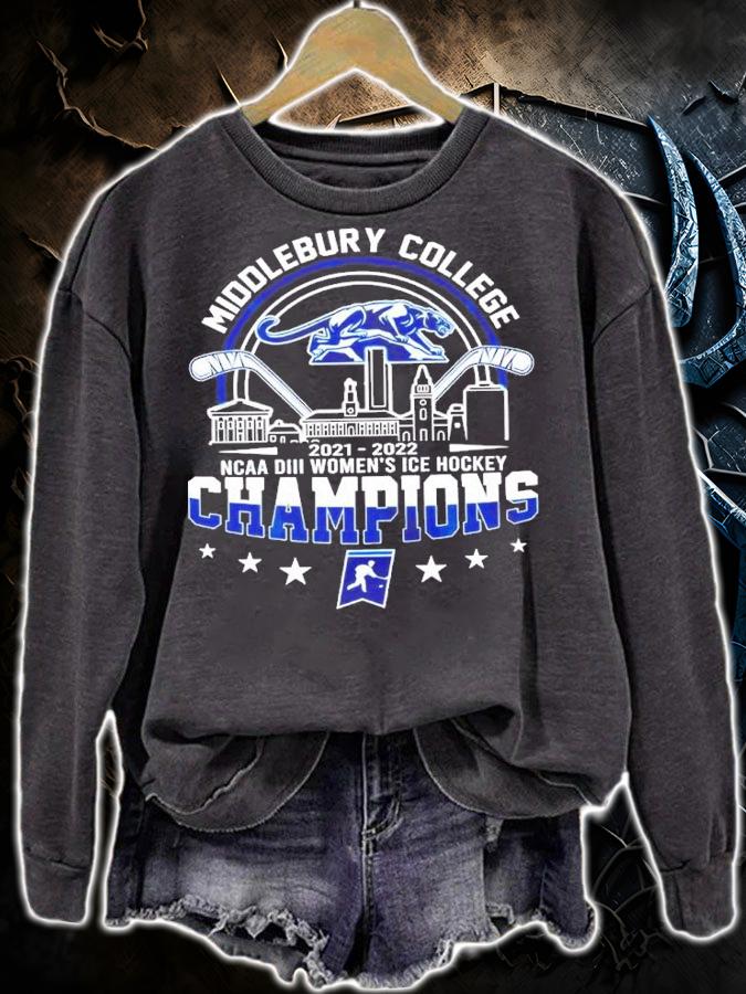 Middlebury College NCAA DIII Women's Ice Hockey Champions 2021-2022 Shirt