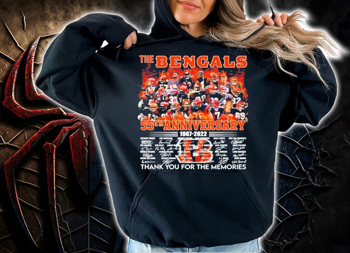 The Bengals 55th anniversary 1967-2022 signatures shirt