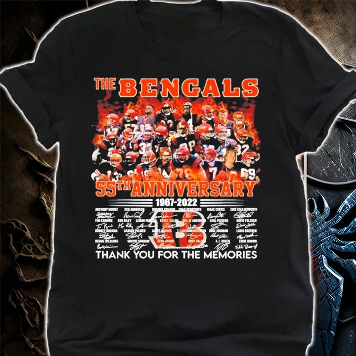 The Bengals 55th anniversary 1967-2022 signatures shirt