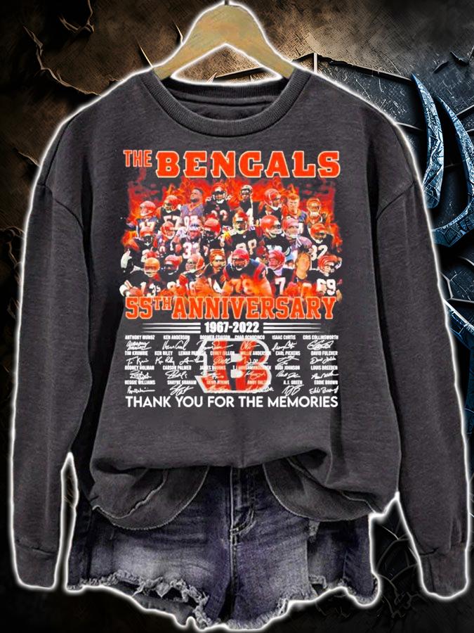 The Bengals 55th anniversary 1967-2022 signatures shirt