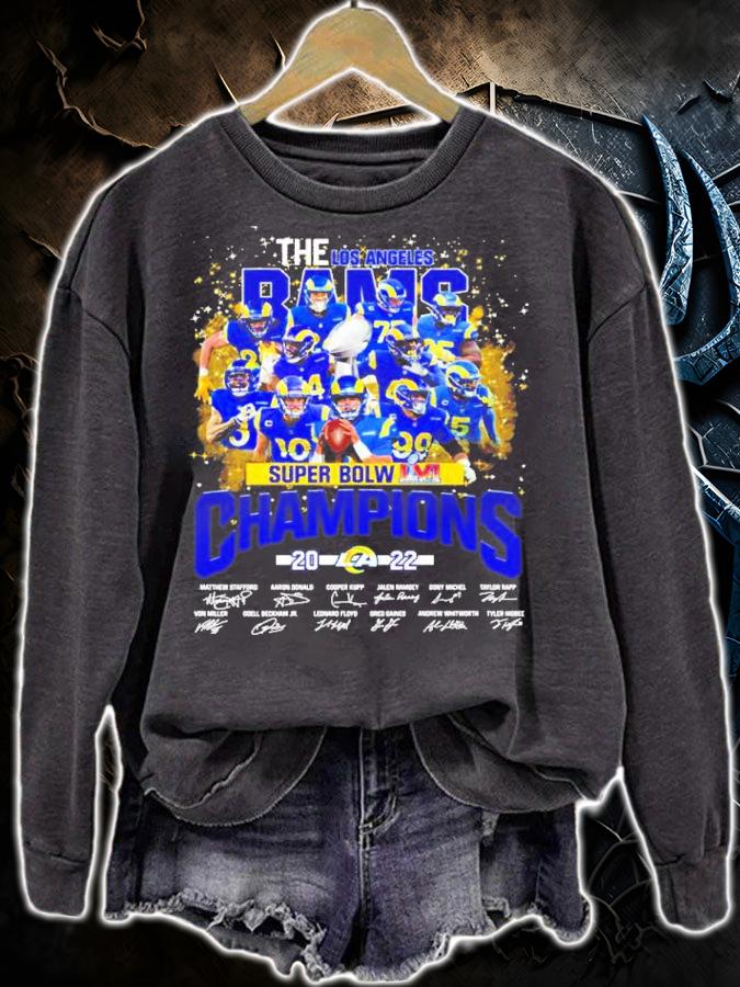 The Los Angeles Rams Super Bowl LVI Champion 2022 Signatures Shirt sweatshirt