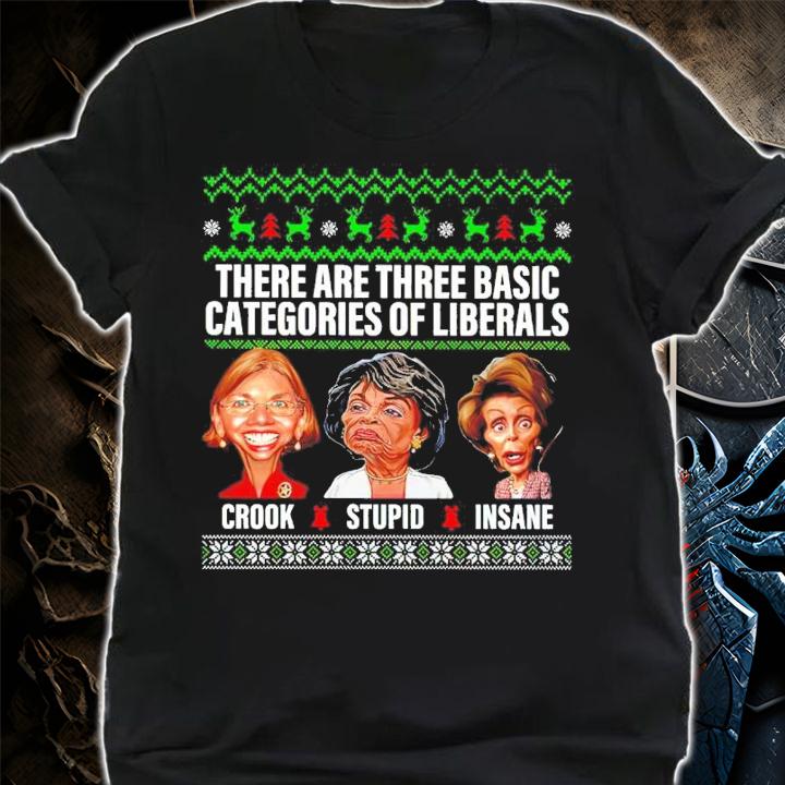 There Are Three Basic Categories Of Liberals Ugly Christmas Shirt shirt