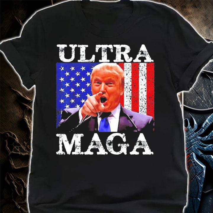Ultra Mega King Trump Vintage American US Flag Anti Biden T-Shirt shirt