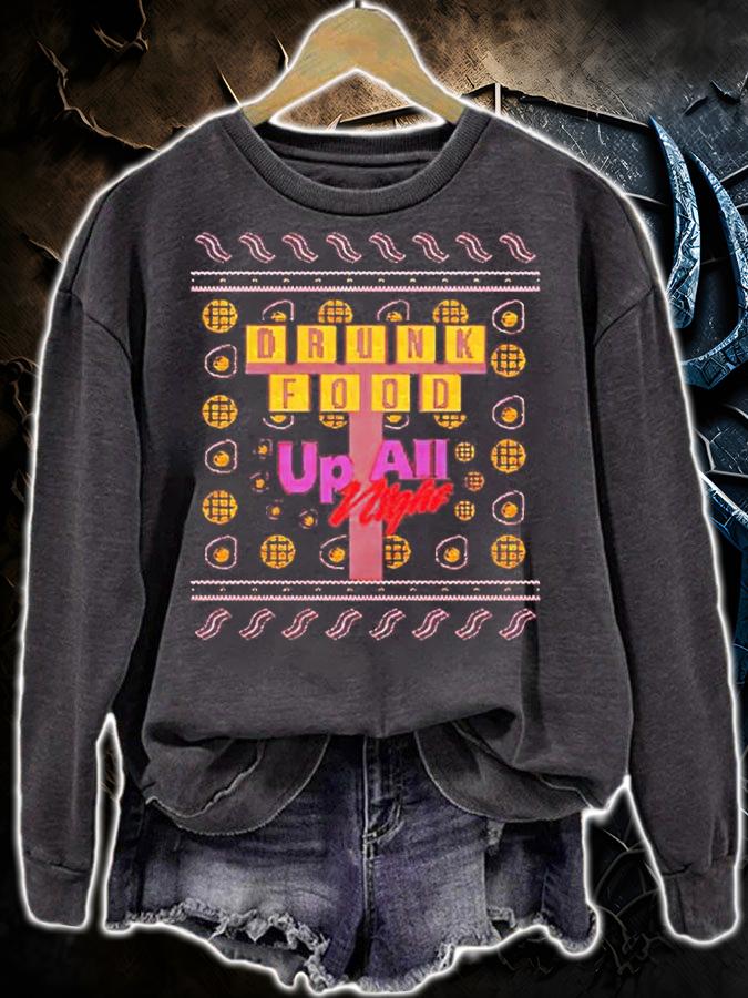 Up All Night Tacky Christmas shirt sweatshirt