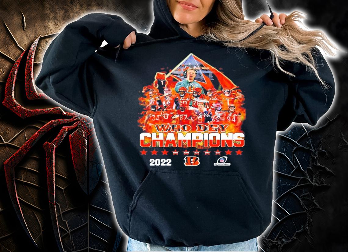 Who Dey Cincinnati Bengals Champion 2022 Signatures Shirt