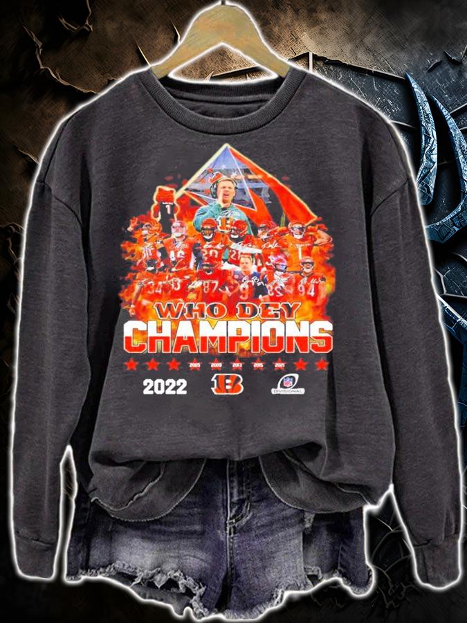 Who Dey Cincinnati Bengals Champion 2022 Signatures Shirt
