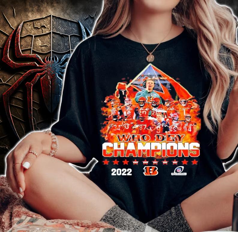Who Dey Cincinnati Bengals Champion 2022 Signatures Shirt