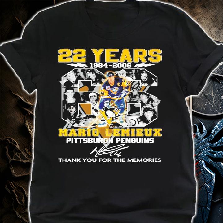 22 years 1984-2006 Mario Lemieux Pittsburgh Penguins signature shirt shirt