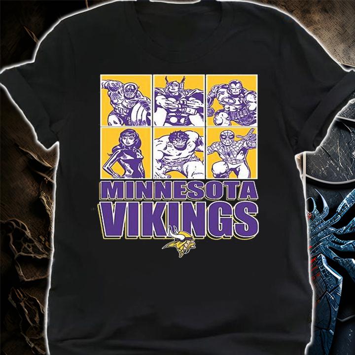 Minnesota Vikings Disney Marvel Avengers Line-Up shirt