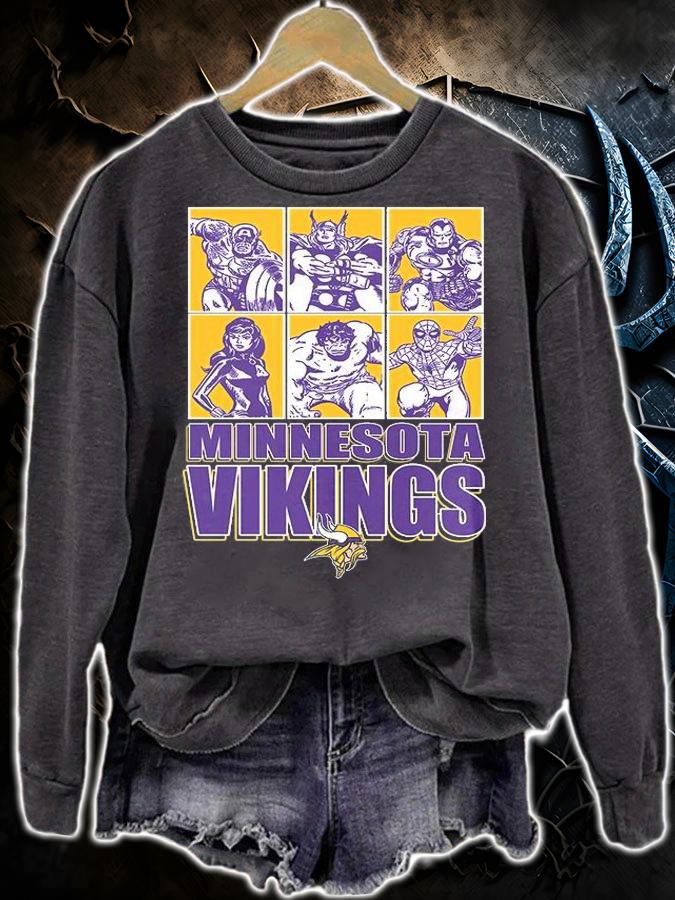 Minnesota Vikings Disney Marvel Avengers Line-Up shirt