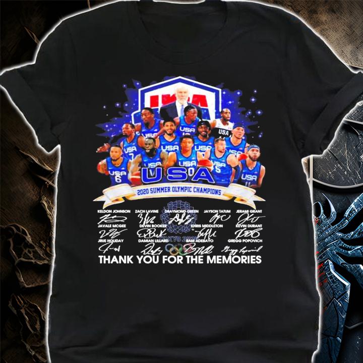 USA 2020 Summer Olympic Champions signatures shirt
