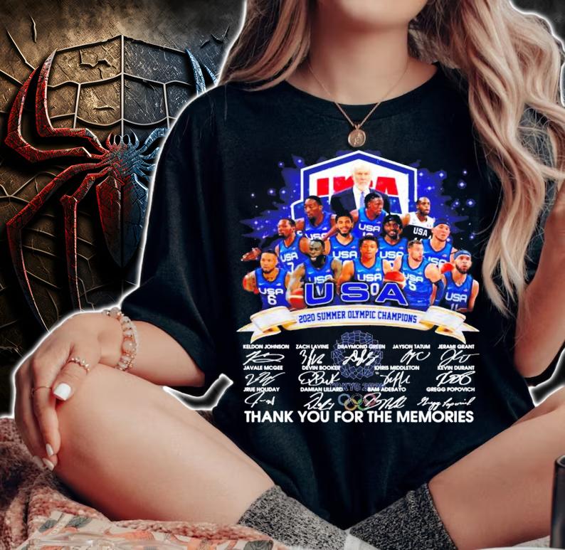 USA 2020 Summer Olympic Champions signatures shirt