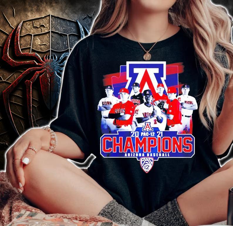 2021 Pac-12 champions Arizona Wildcats baseball shirt