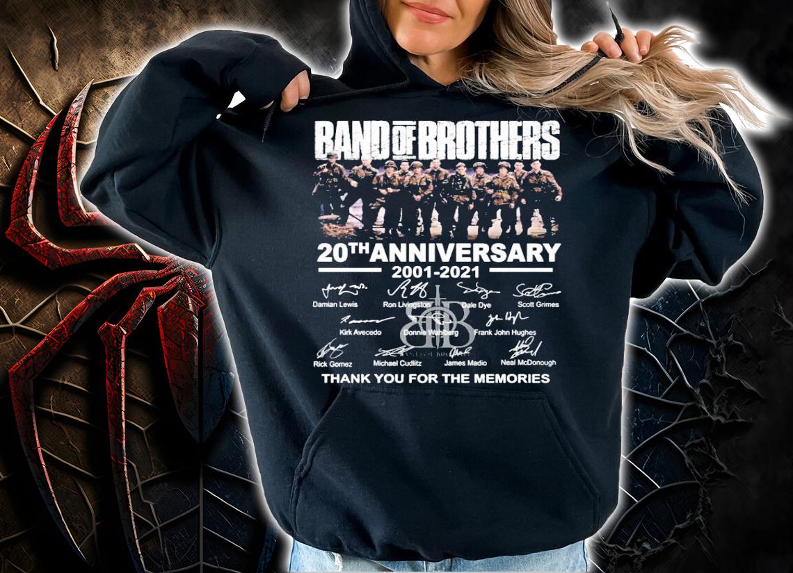 Band Of Brothers 20th Anniversary 2001-2021 Signature Thank You For The Memories Shirt hoodie