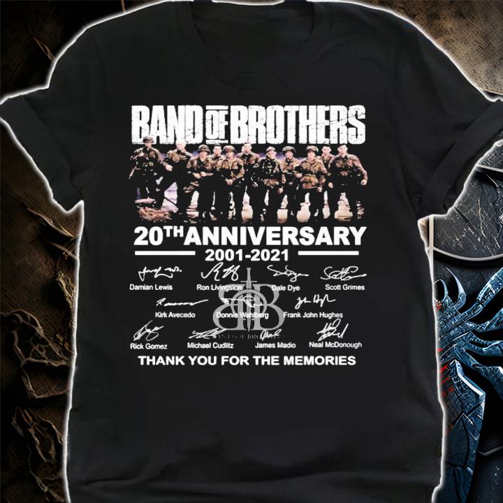 Band Of Brothers 20th Anniversary 2001-2021 Signature Thank You For The Memories Shirt shirt