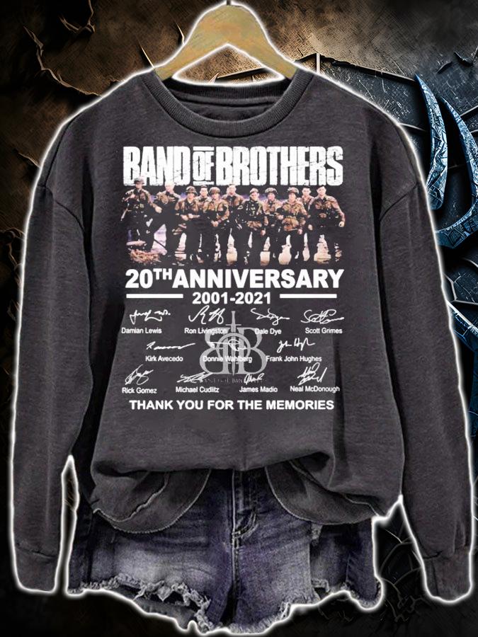 Band Of Brothers 20th Anniversary 2001-2021 Signature Thank You For The Memories Shirt sweatshirt
