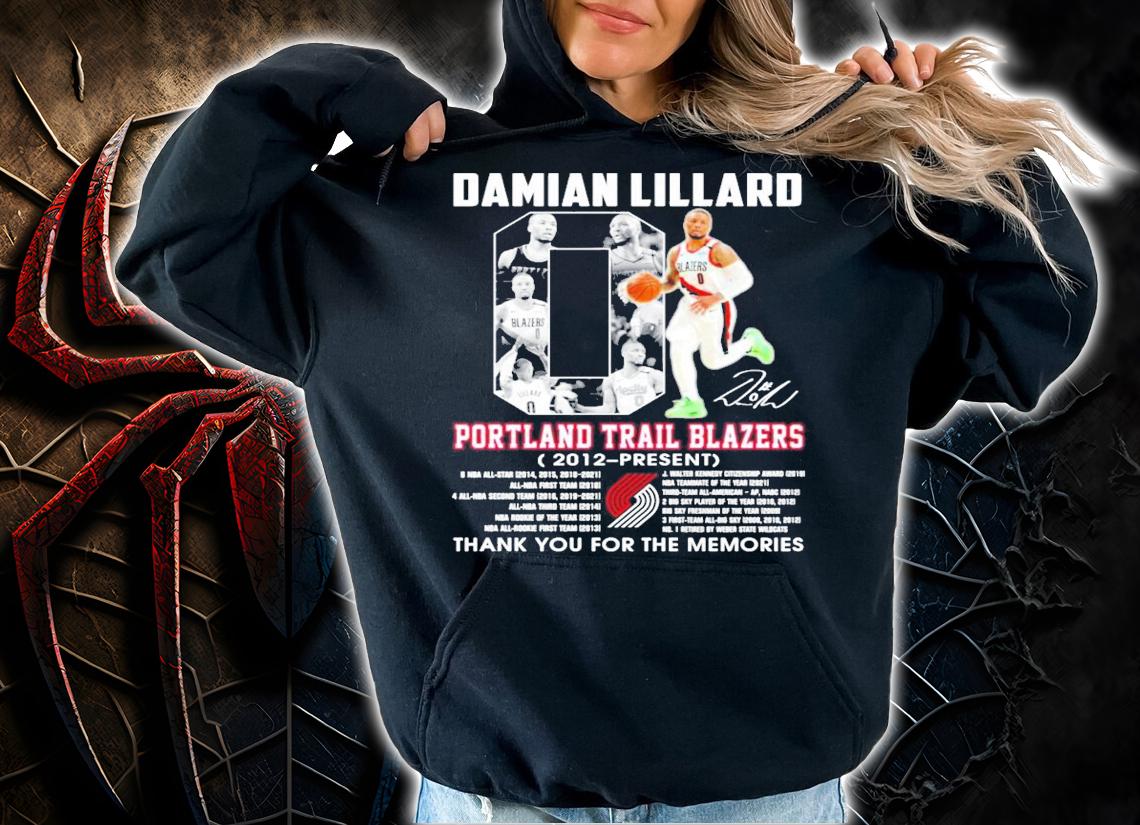 Damian Lillard Portland Trail Blazers signature shirt hoodie