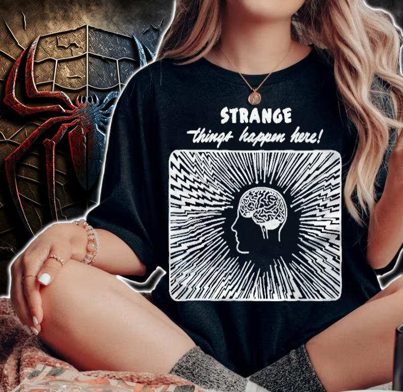 Funny Philosophy Psychology Strange Things Happen Here Nietzsche Shirt woman shirt