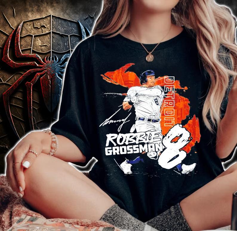 Robbie Grossman Detroit Baseball signature t-shirt