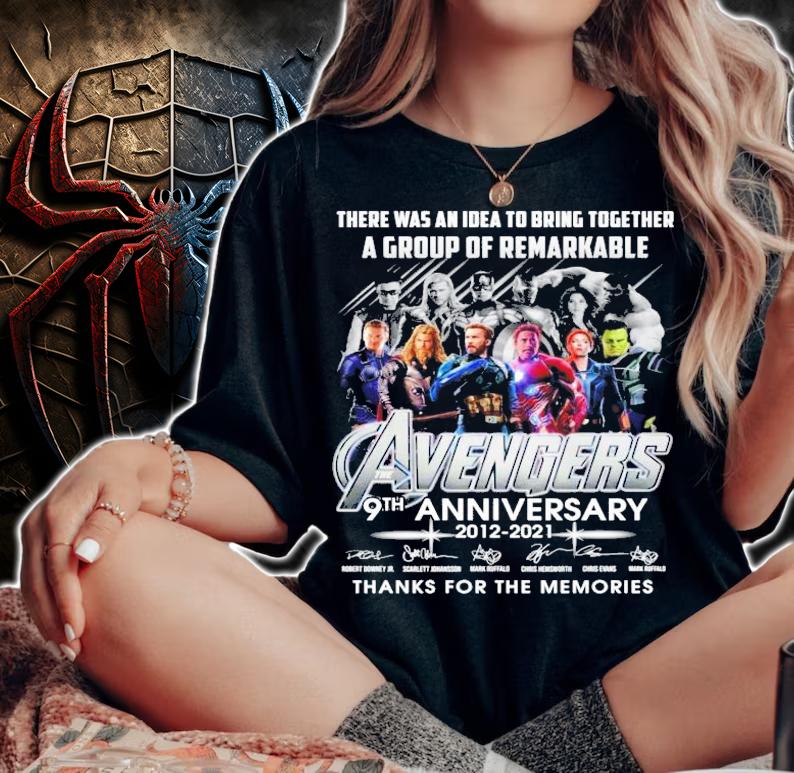 There was an idea to bring together a group of remarkable The Avengers 9th anniversary signatures shirt woman shirt