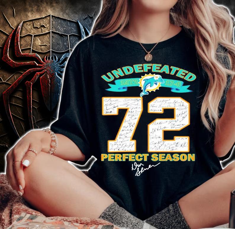Undefeated 1972 17 0 perfect season signature shirt t-shirt woman shirt