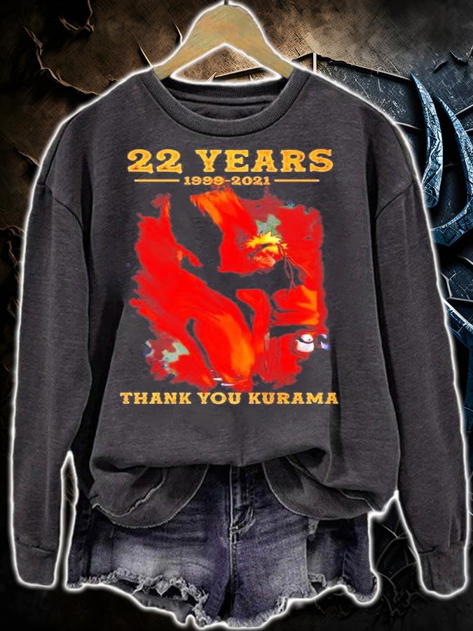 22 years 1999-2021 thank you Kurama shirt