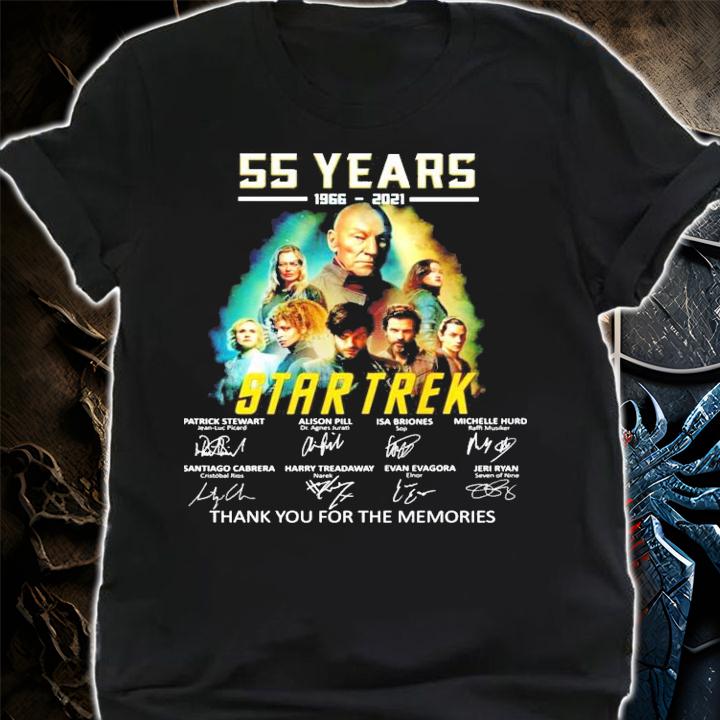 55 years 1966-2021 Star Trek thank you for the memories t-shirt shirt