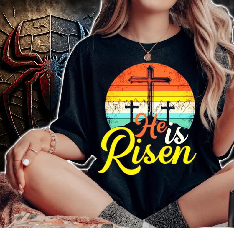 He is risen Christian Easter Jesus vintage shirt