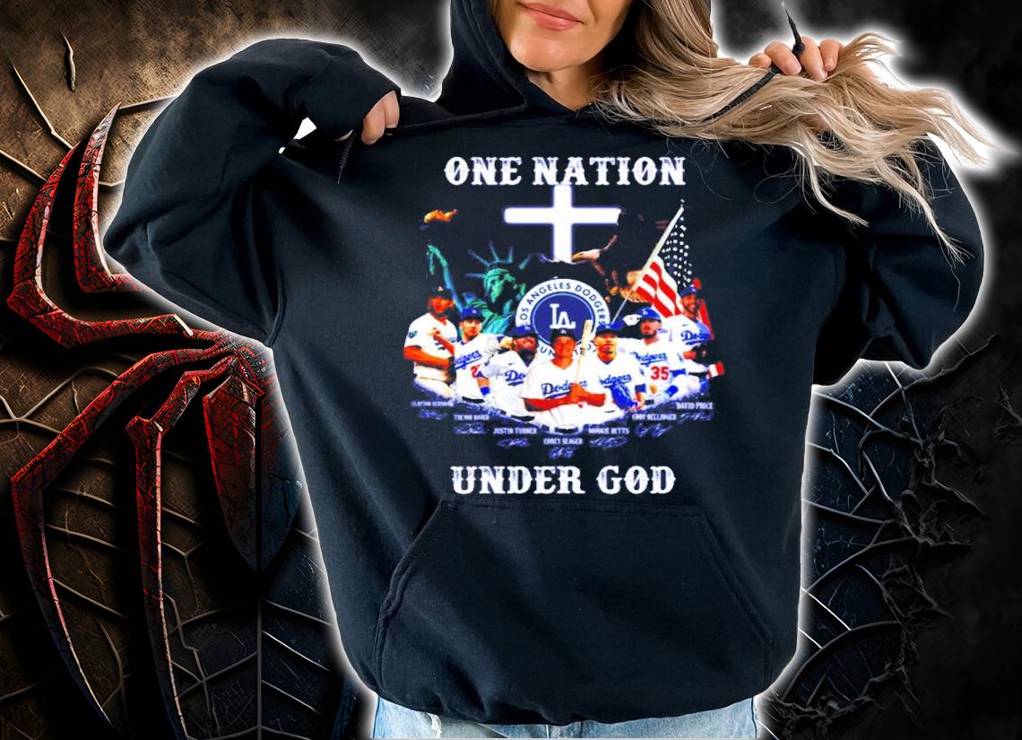 One Nation Los Angeles Dodgers under god shirt hoodie