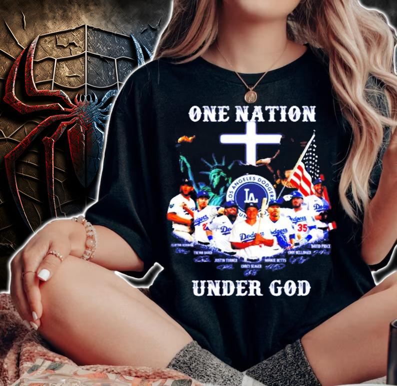 One Nation Los Angeles Dodgers under god shirt woman shirt