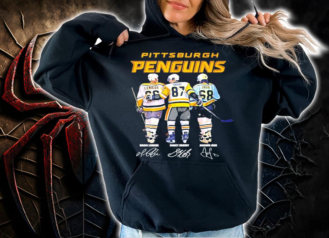 Pittsburgh Penguins Mario Lemieux Sidney Crosby Jaromr Jgr signature shirt hoodie