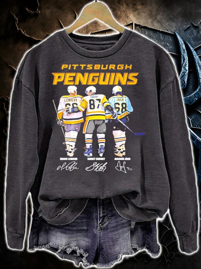 Pittsburgh Penguins Mario Lemieux Sidney Crosby Jaromr Jgr signature shirt sweatshirt