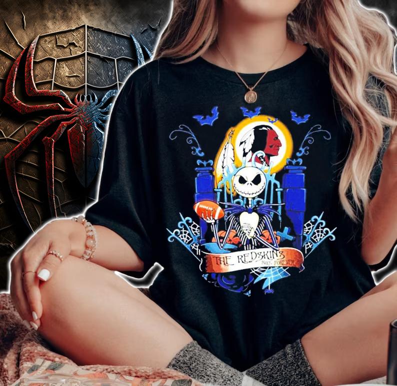 The Redskins Jack Skellington Washington Redskins shirt