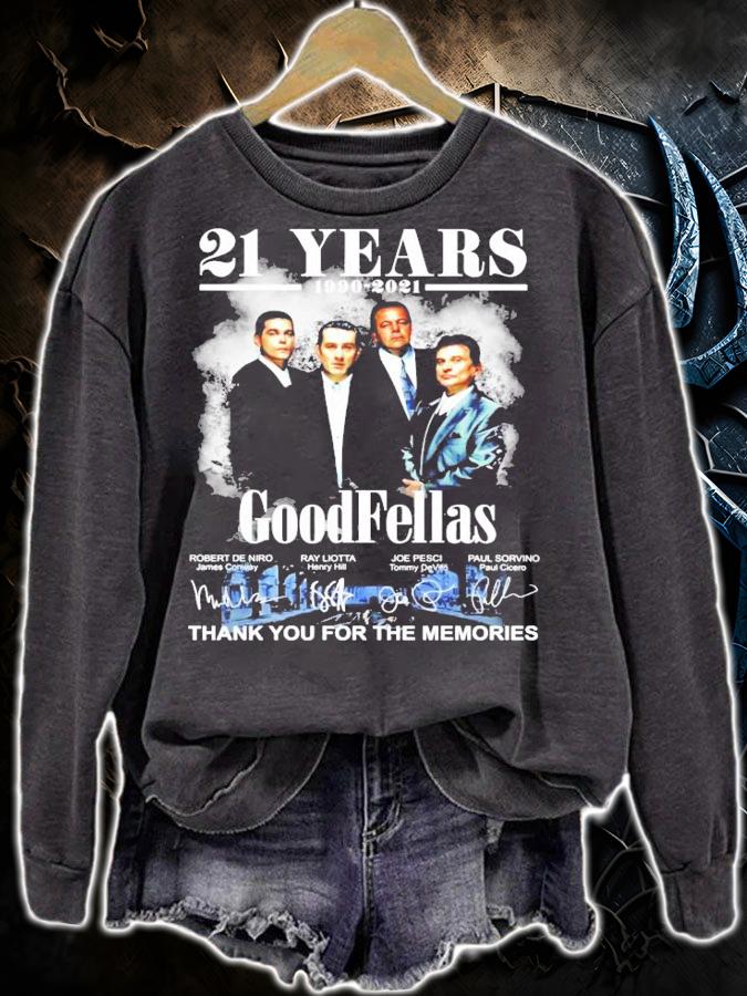 21 years 1990-2021 GoodFellas signature thank you for the memories shirt