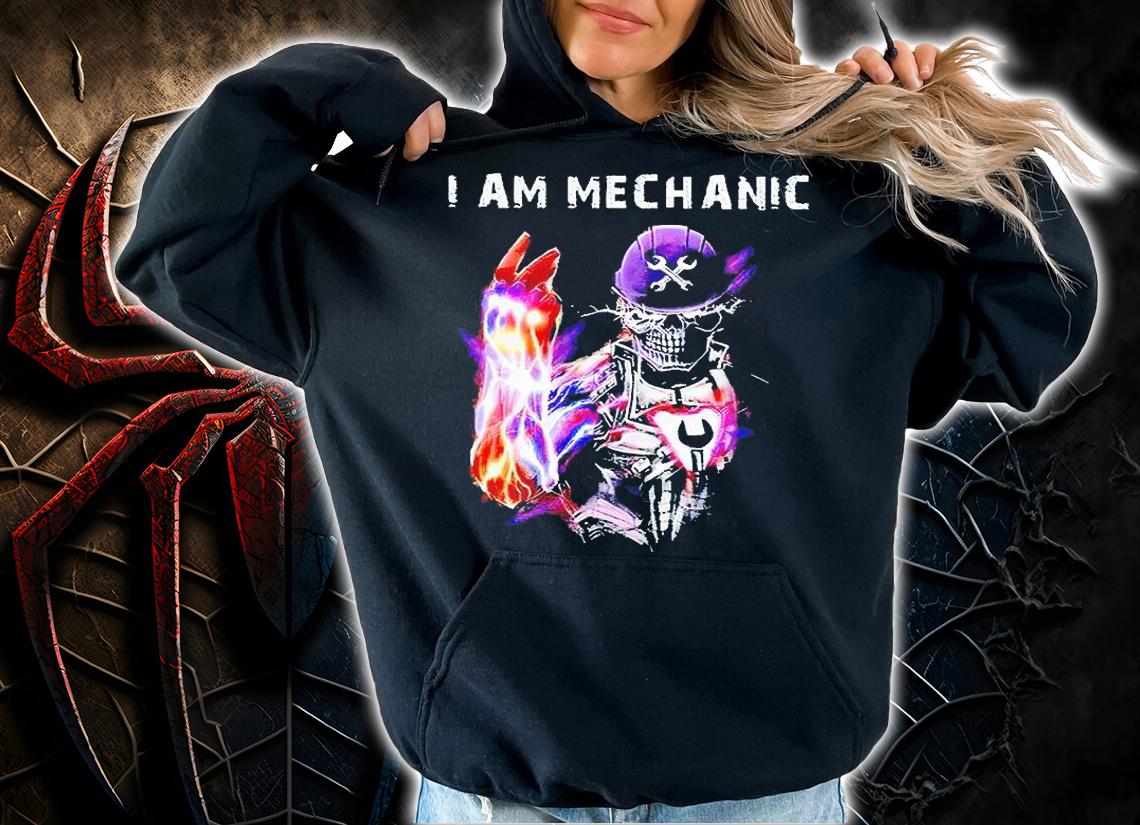 Death Skull I am Mechanic T-shirt