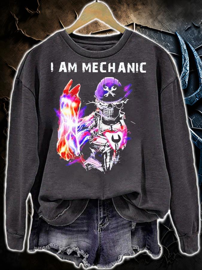 Death Skull I am Mechanic T-shirt