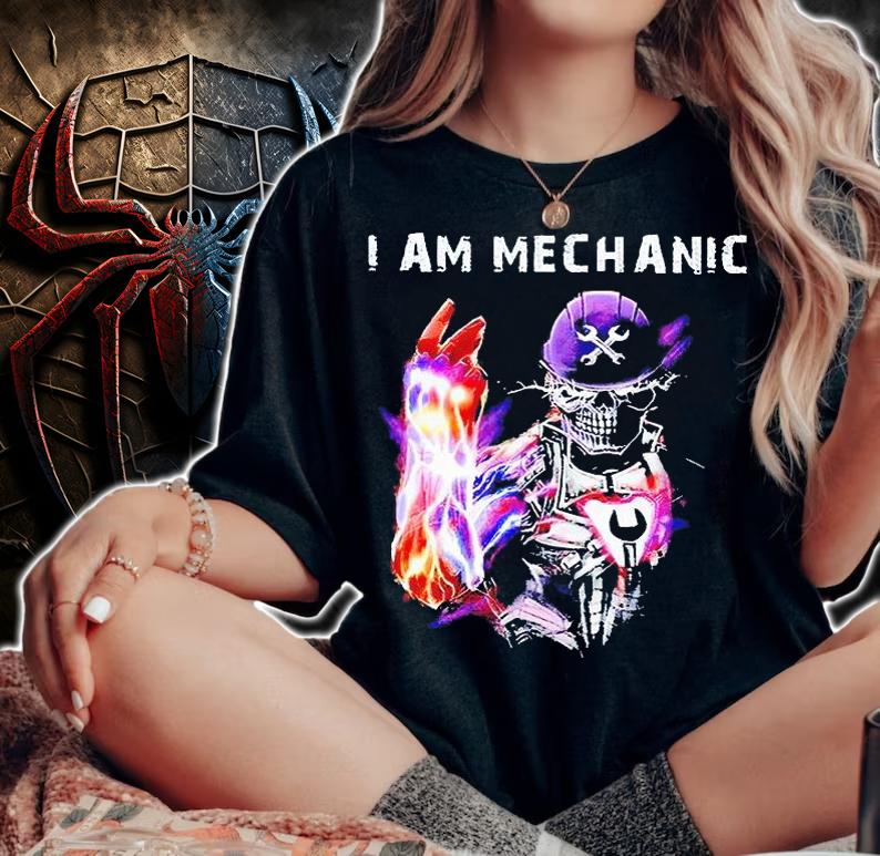 Death Skull I am Mechanic T-shirt