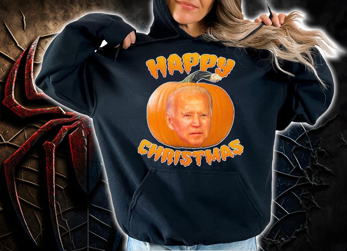 Happy Christmas Joe Biden Halloween Pumpkin T-shirt hoodie