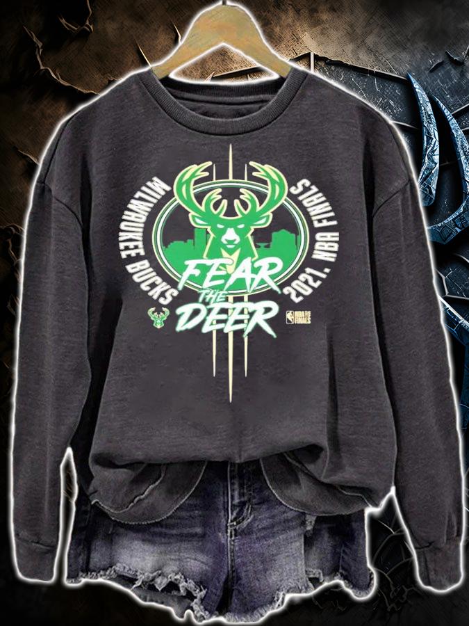 Milwaukee Bucks 2021 NBA Finals fear the deer shirt