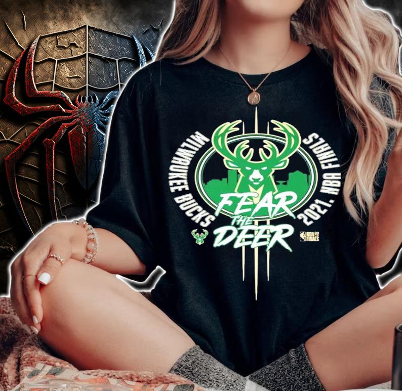 Milwaukee Bucks 2021 NBA Finals fear the deer shirt