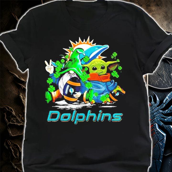 St.Patrick's day Gnome and Baby Yoda Miami Dolphins shirt shirt